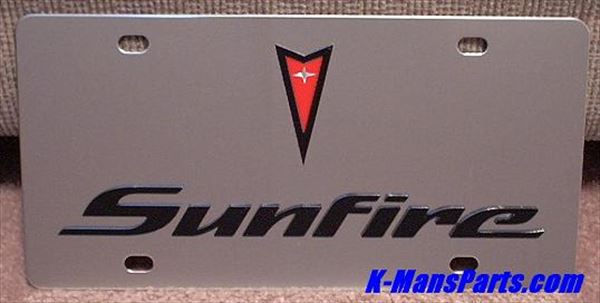 Pontiac Sunfire vanity license plate tag